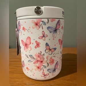 NEW Hydrapeak Food Jar 32oz Stainless Steel Insulated Butterflies Leak Proof